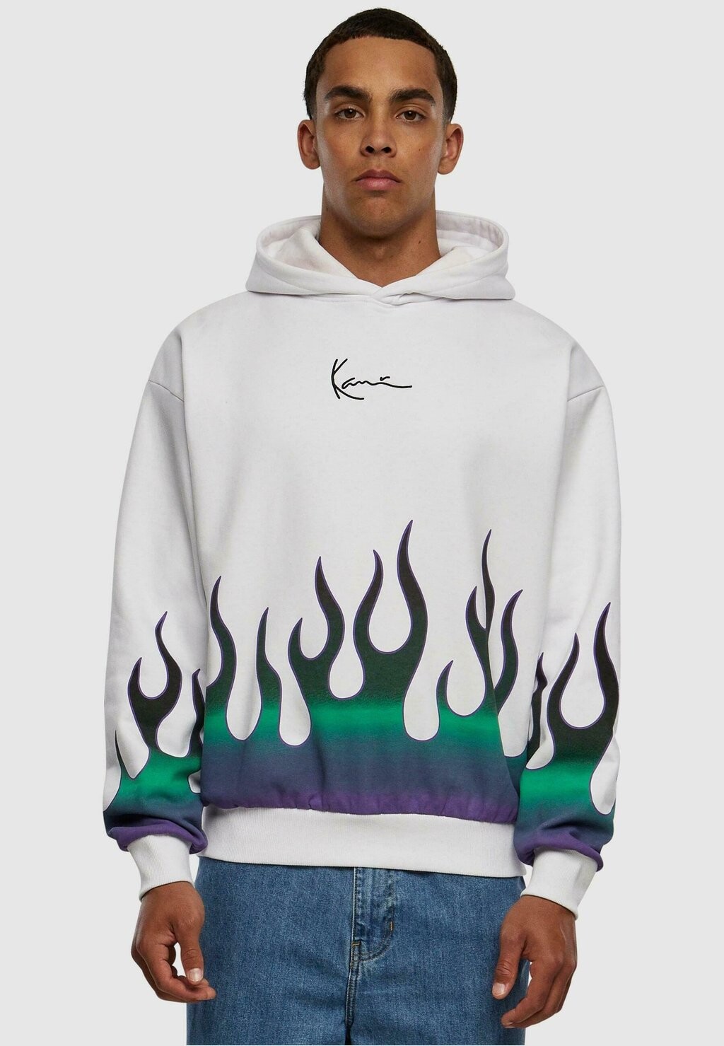 

Толстовка SMALL SIGNATURE FLAME OS Karl Kani, белый