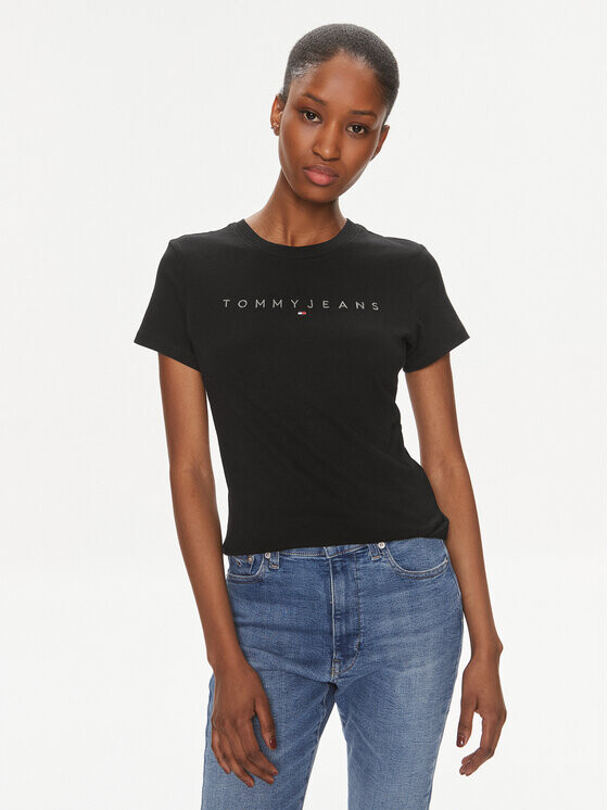 

Футболка узкого кроя Tommy Jeans, черный