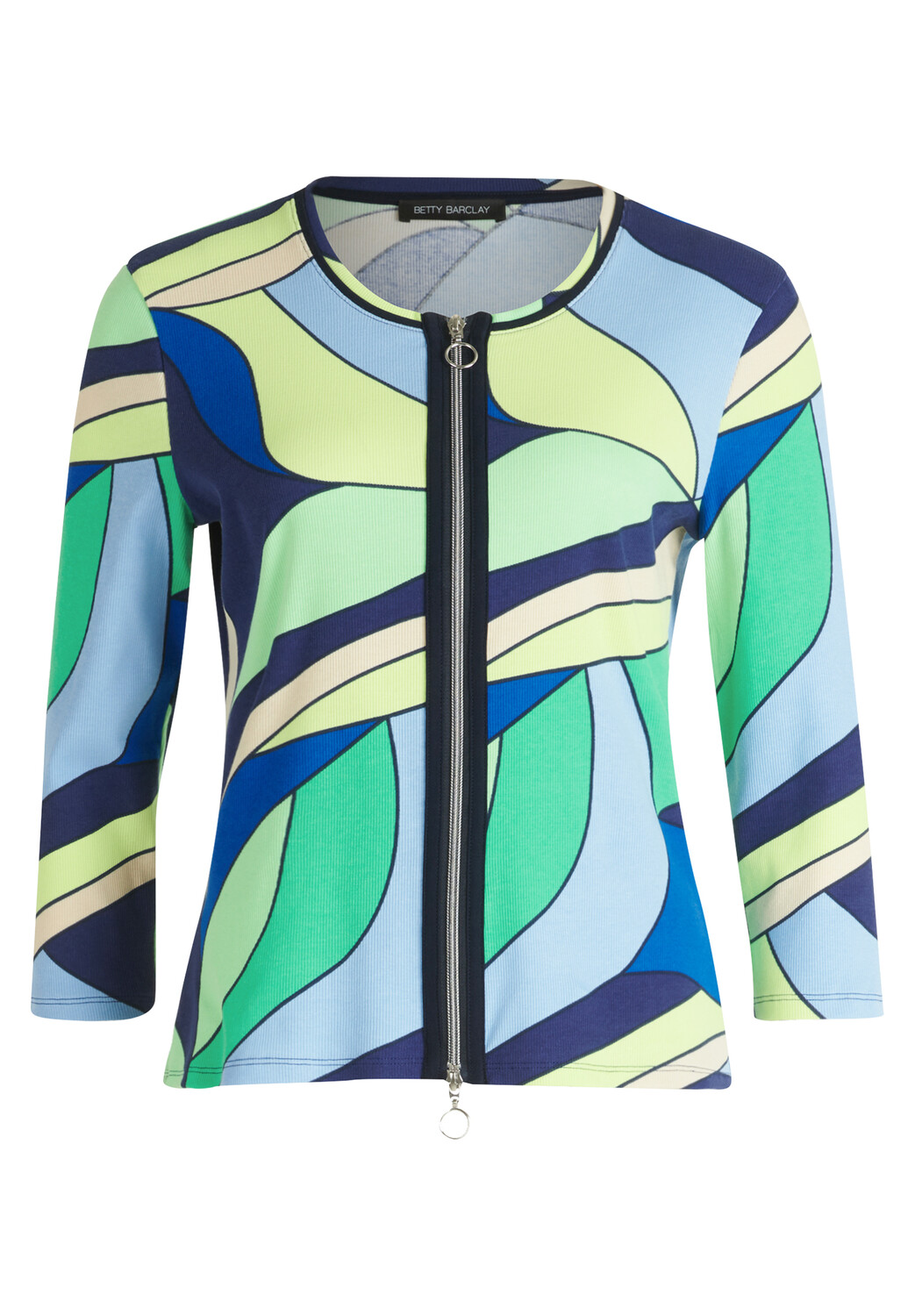 

Кардиган Betty Barclay Shirtjacke mit Rippenstruktur, синий