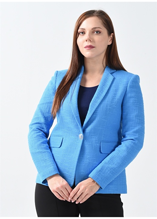 Синяя женская стеганая куртка Selen