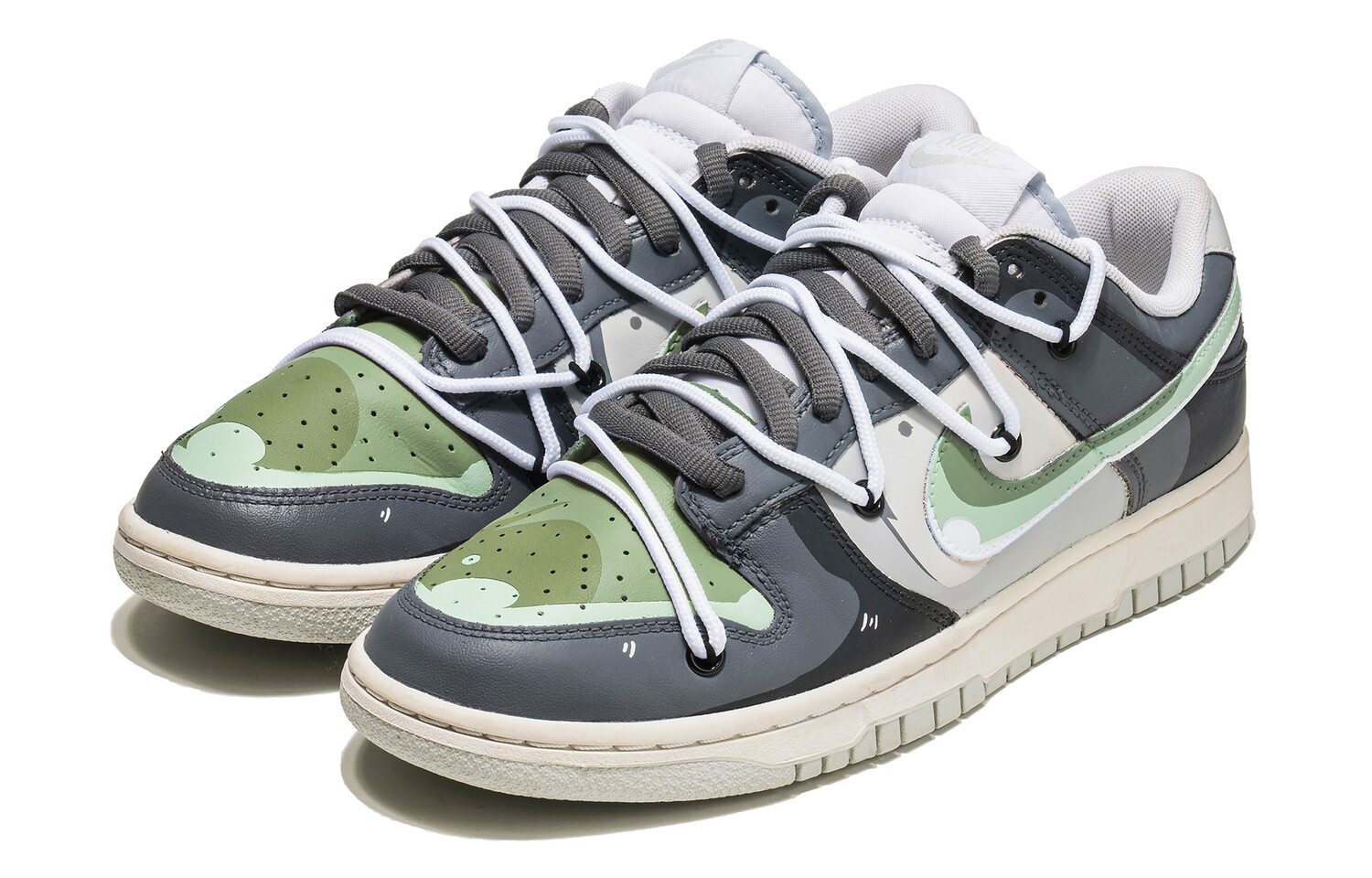 

Кроссовки Nike Dunk Skateboarding Shoes Men Low-top Green, черный/зеленый