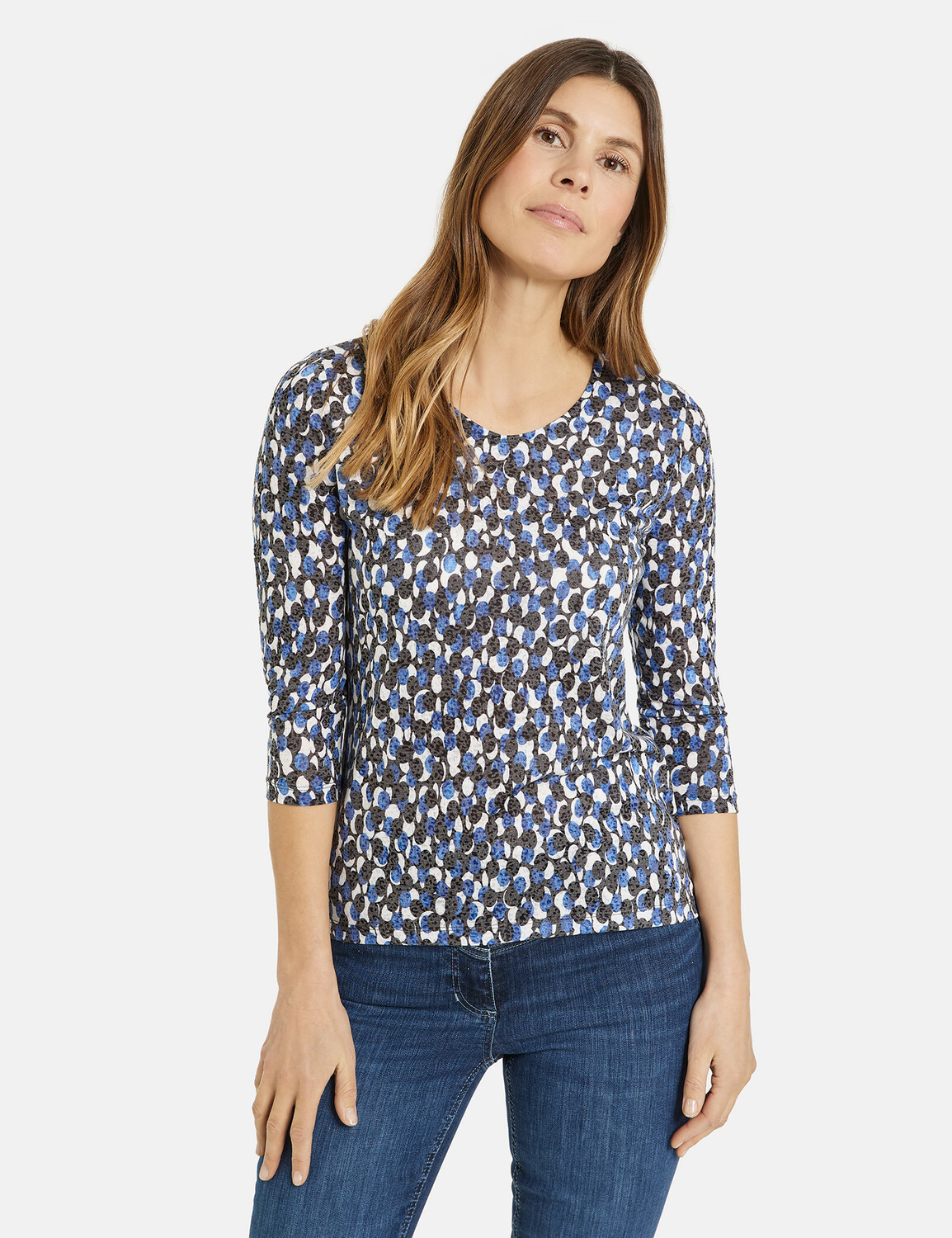

Футболка Gerry Weber 3/4 Arm, цвет Atlantic/Navy Dots