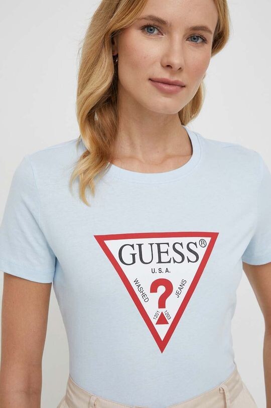 

Хлопковая футболка Guess, синий