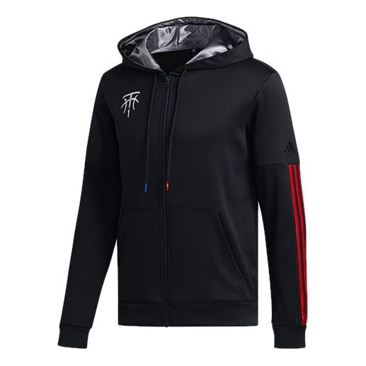 Куртка adidas Zipper Basketball Sports Hooded Jacket Black, черный