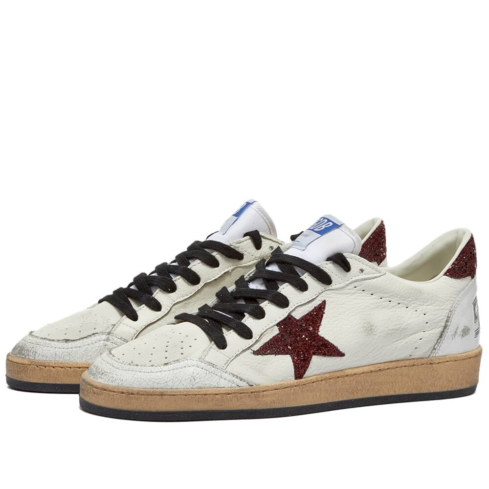 

Кожаные кроссовки Golden Goose Ball Star, белый/бордо