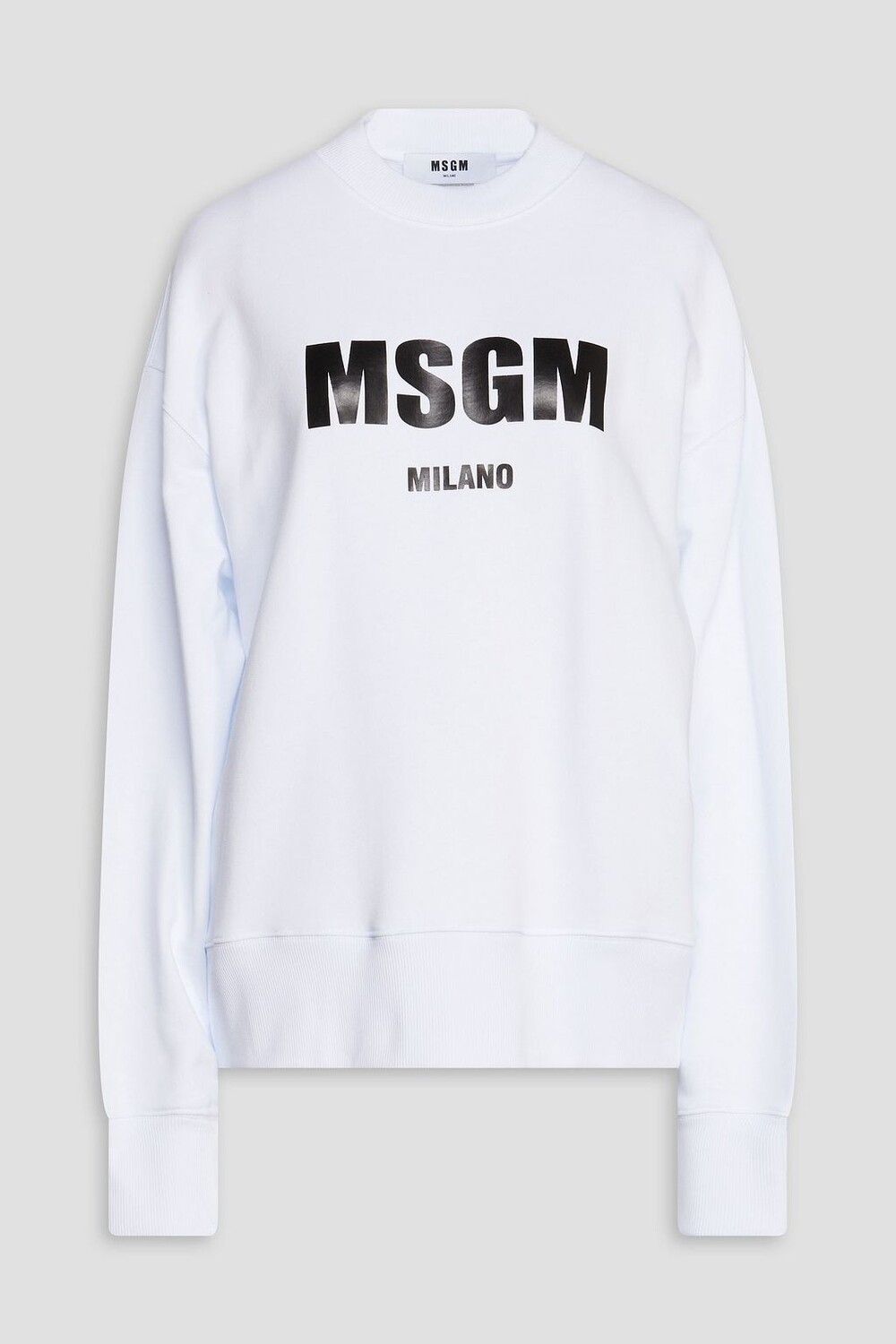 

Толстовка из французской хлопковой махры с логотипом MSGM, белый