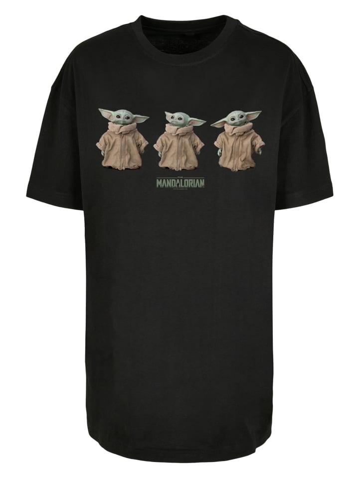 

Футболка F4NT4STIC Oversized Boyfriend Tee Star Wars The Mandalorian The Child Poses, черный