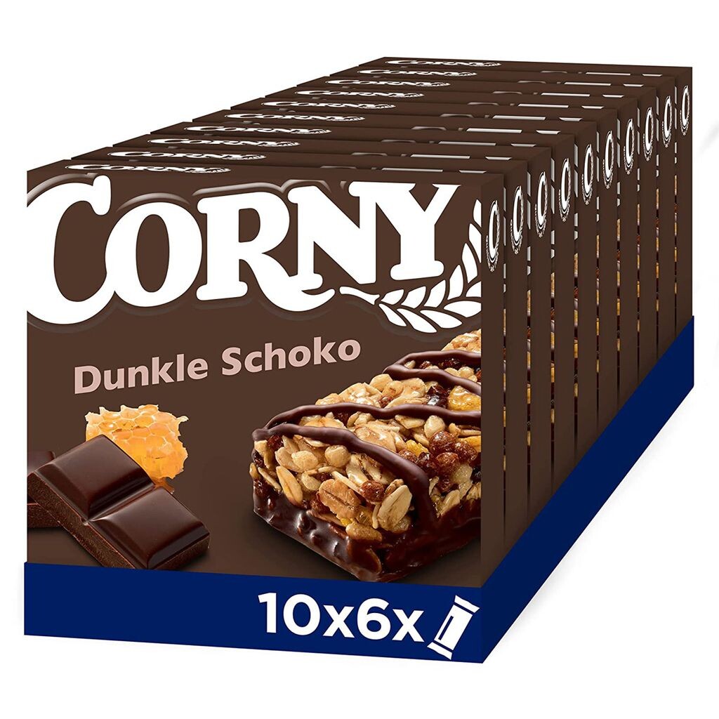 

Темный шоколад Corny с тонкими какао-шоколадными батончиками-мюсли, упаковка 10 шт. Schwartau Werke