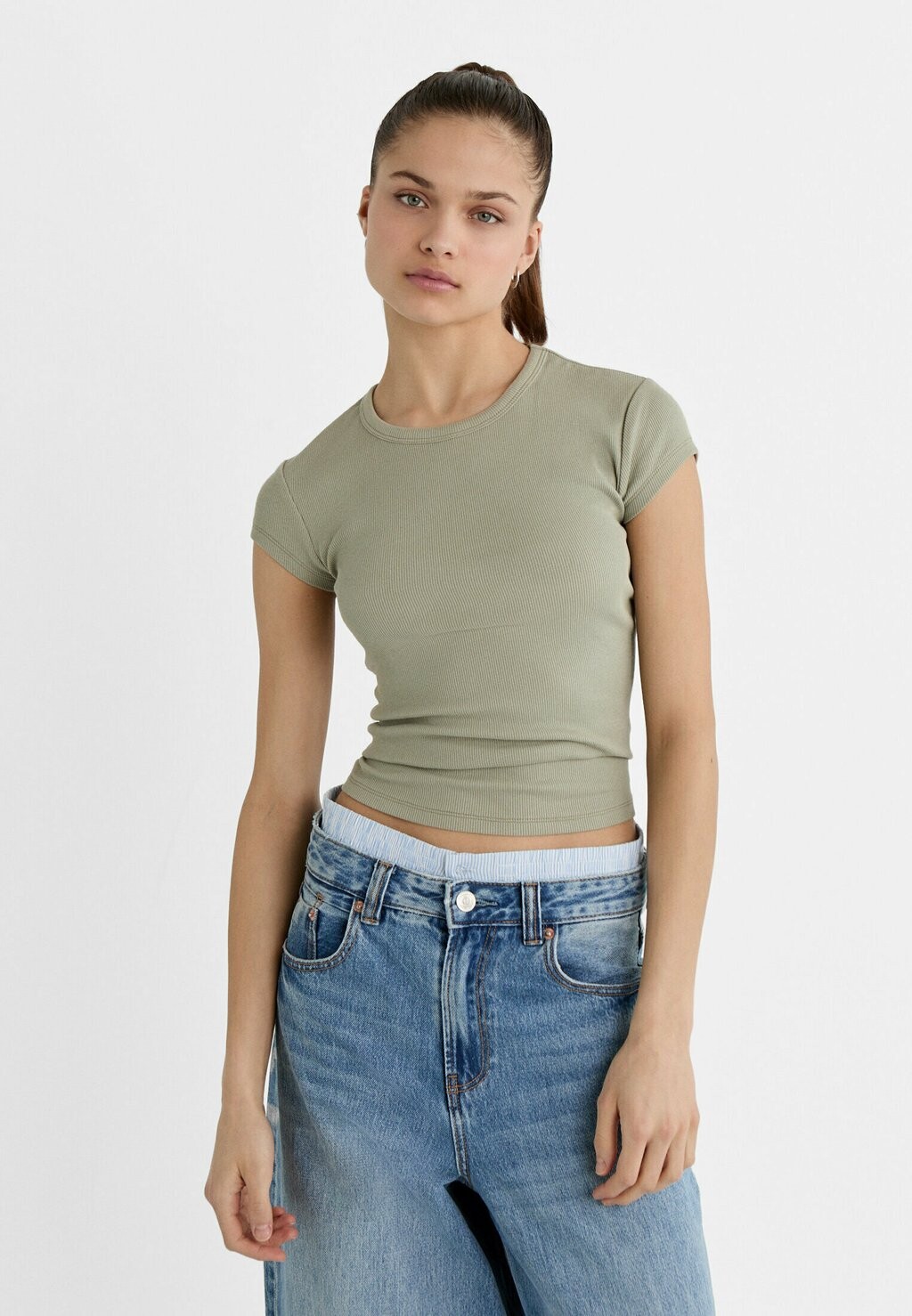 

Футболка базовая Stradivarius, цвет light green