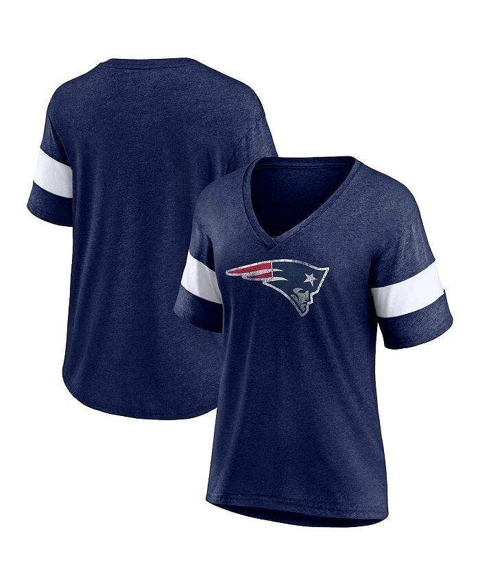 

Женская темно-синяя футболка с логотипом New England Patriots больших размеров и v-образным вырезом Fanatics, синий