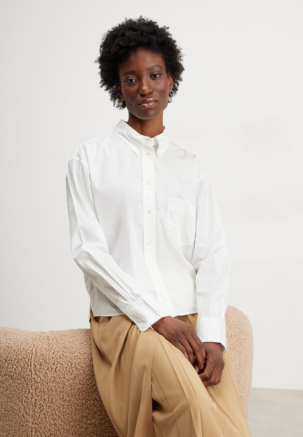

Рубашка CROPPED SHIRT GANT, белый