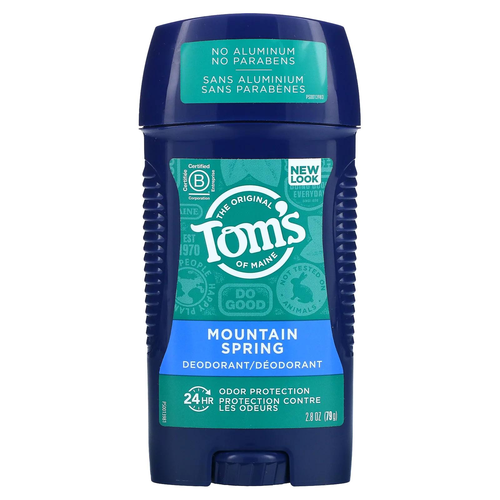 Tom's Of Maine Дезодорант для мужчин Mountain Spring 2,8 унции tom s of maine дезодорант антиперспирант для мужчин mountain spring 79 г 2 8 унции