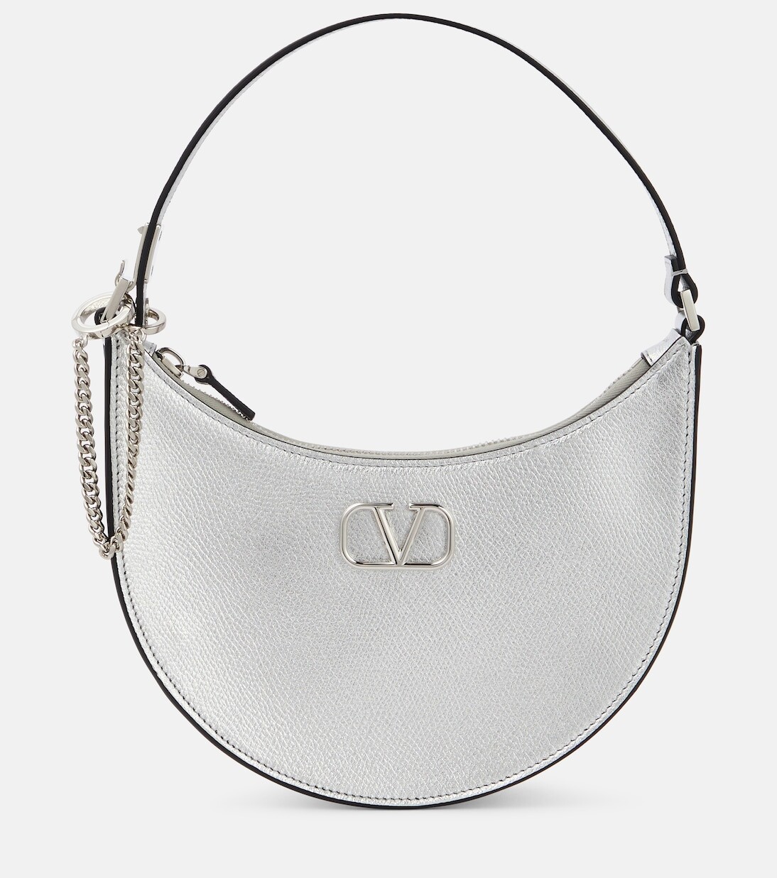 

Кожаная сумка через плечо vlogo signature mini Valentino Garavani, серебряный
