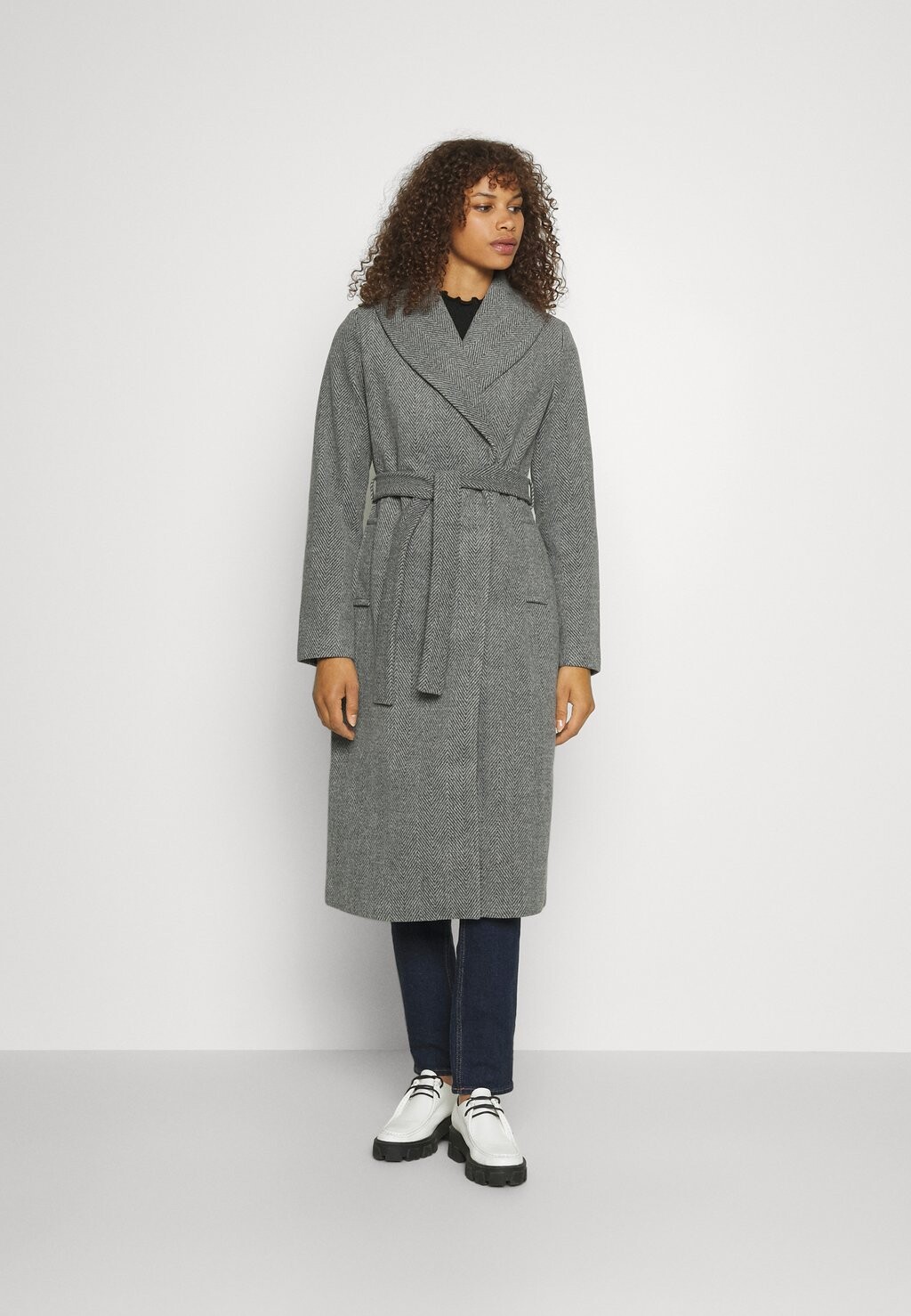 

Классическое пальто ONLY Tall ПАЛЬТО ONLSILLE LONG WRAP, цвет dark grey melange