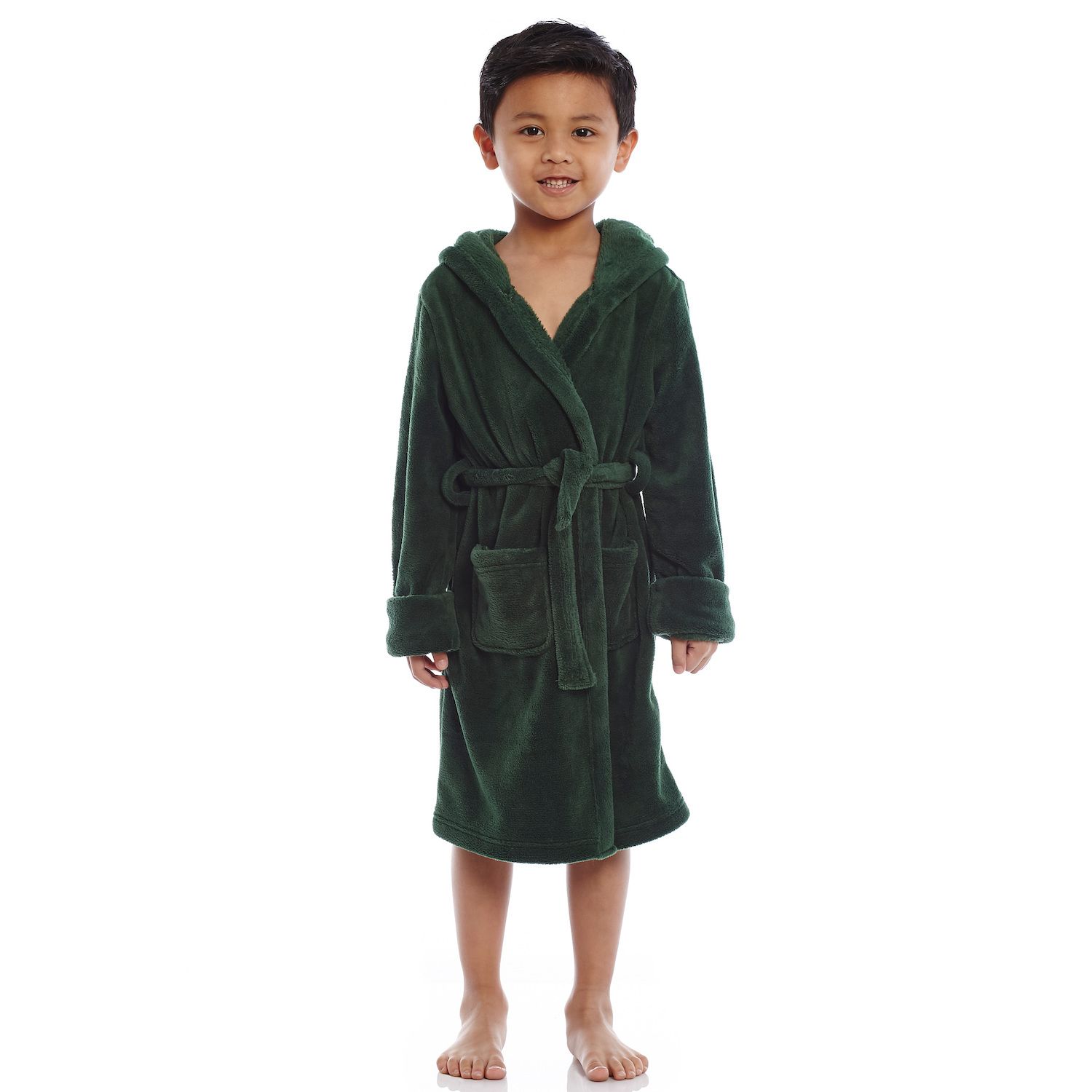 Kid leveret. Kids Robe. Robe for Kids. Girls in Green Bath Robe.