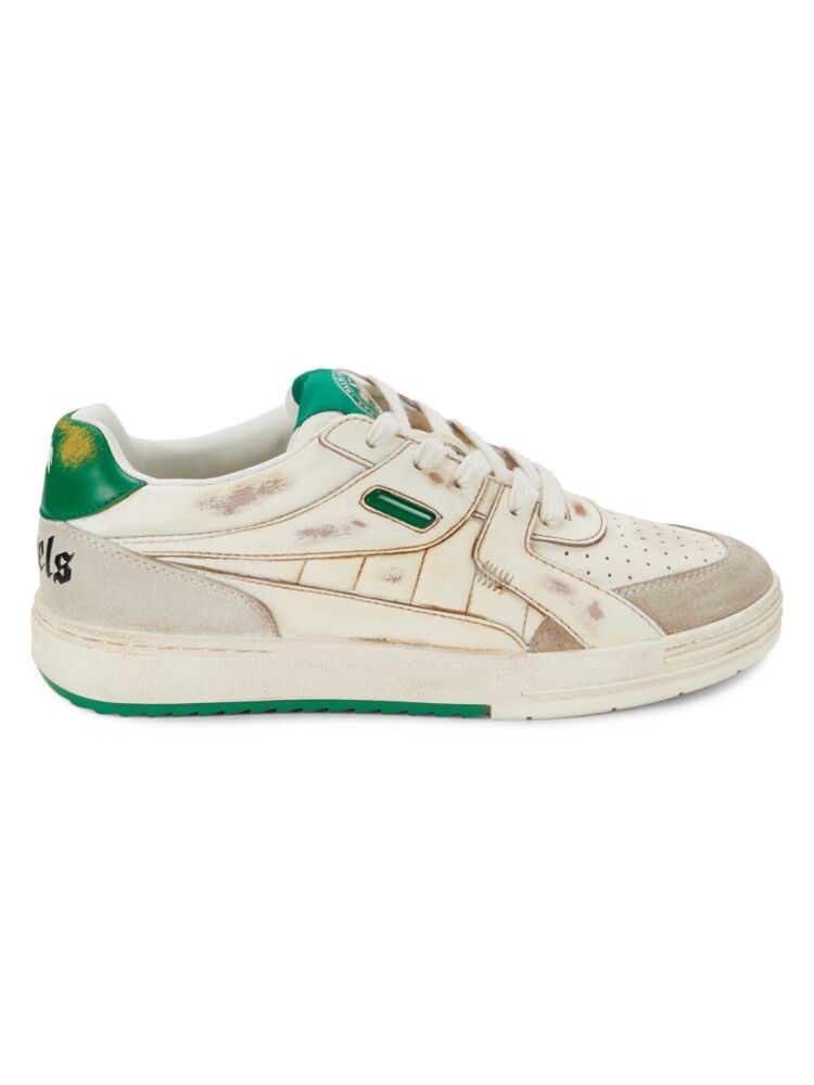 

Кожаные кроссовки Palm Angels, цвет White Green
