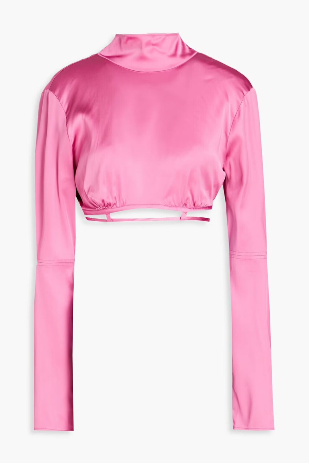 

Укороченный атласный топ Mentalo с вырезами Jacquemus, розовый