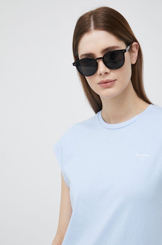 

Хлопковая футболка Bloom Pepe Jeans, синий