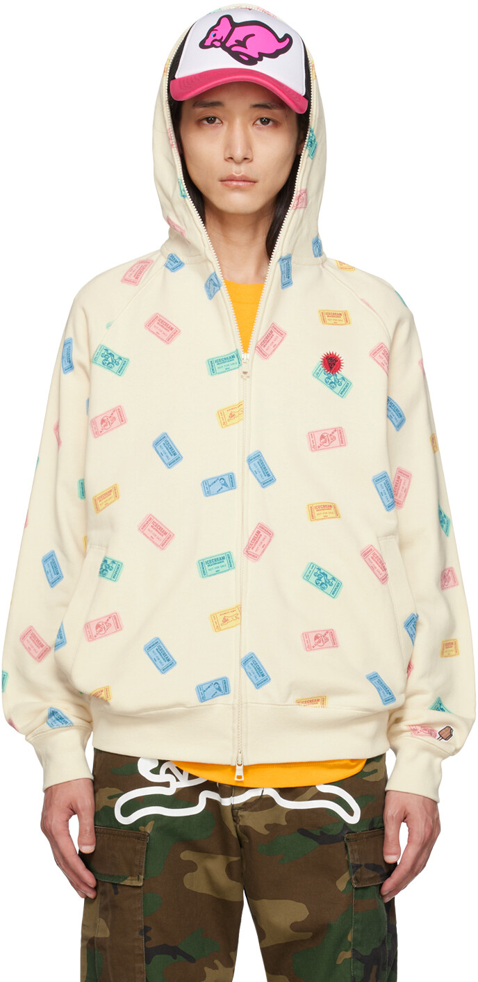 

Off-White худи с лотерейным билетом ICECREAM