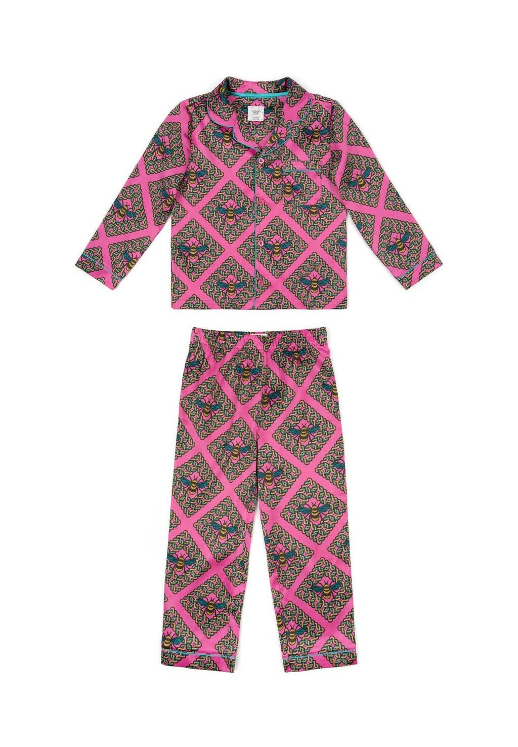 

Пижама Mosaic Bee Print Set Chelsea Peers, цвет bright pink