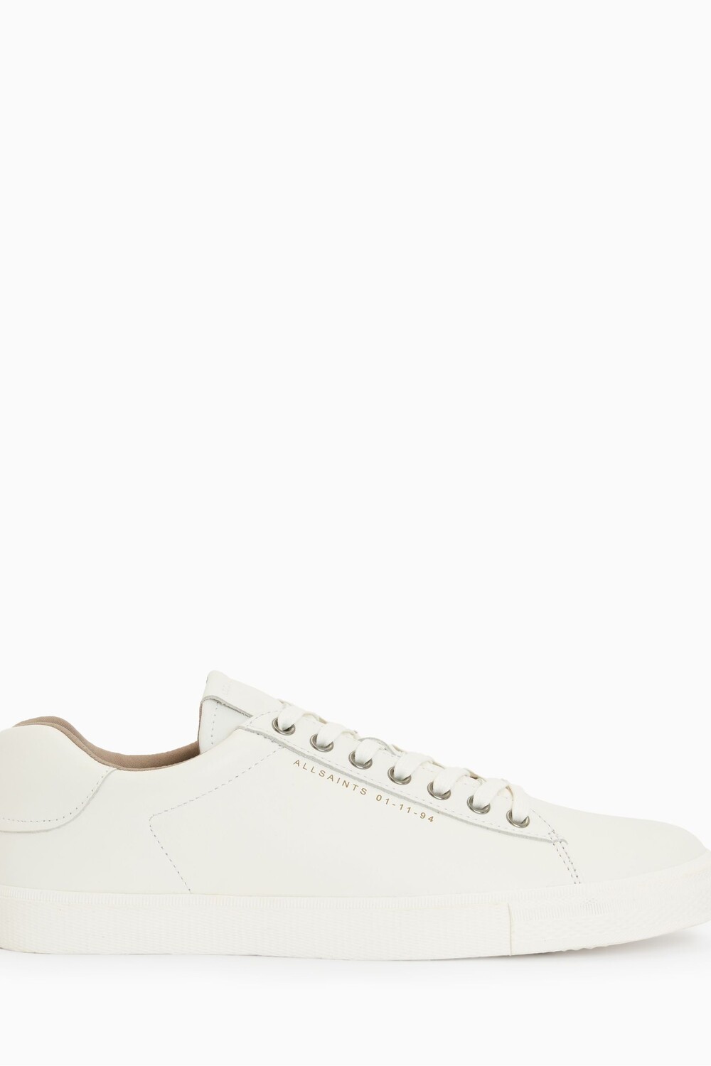 

AllSaints Brody белые кожаные спортивные туфли с вырезом ниже щиколотки All Saints, белый