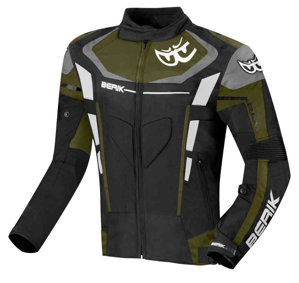 Водонепроницаемая мотоциклетная текстильная куртка Torino Evo Berik, черный/серый/зеленый цена и фото
