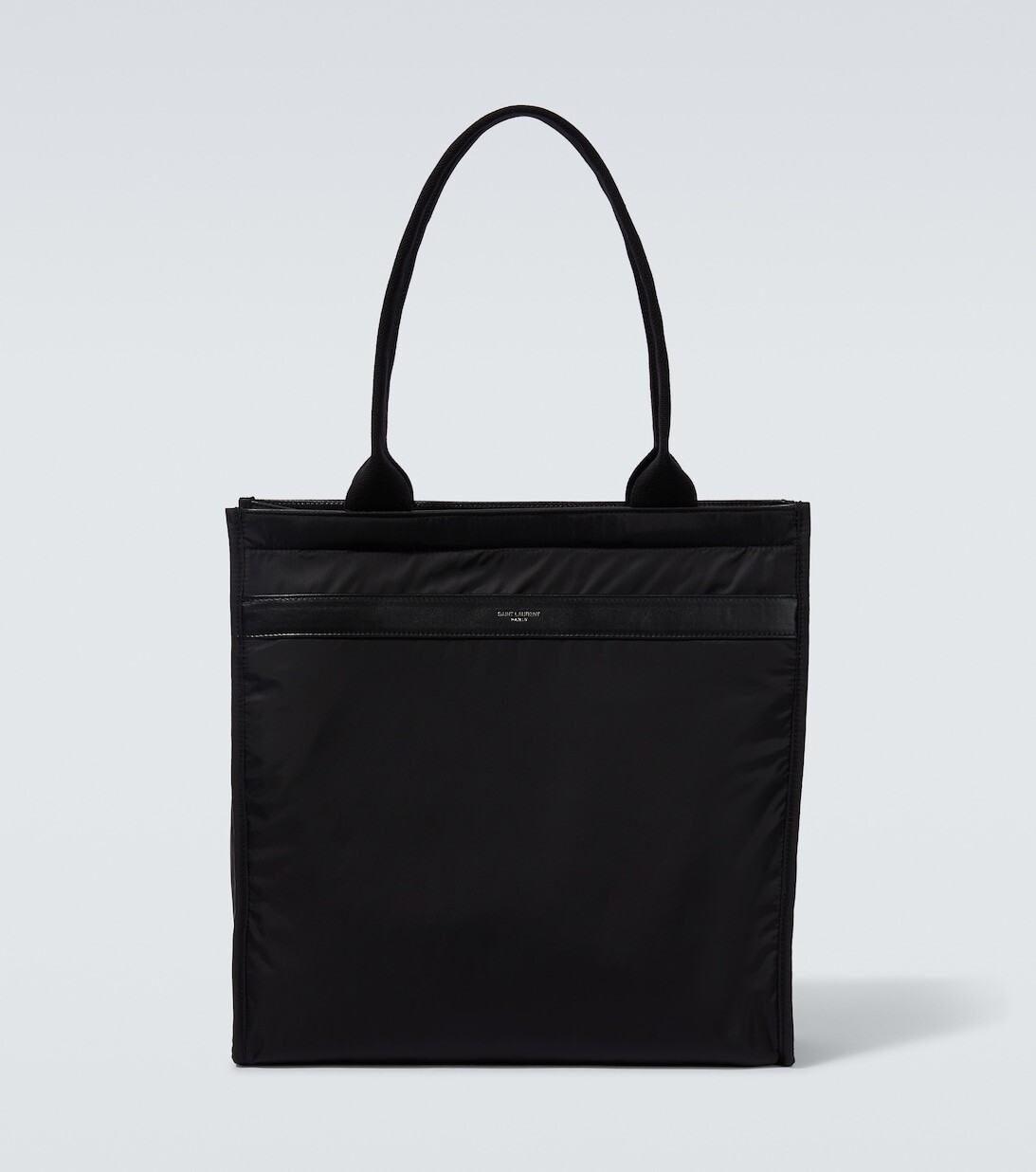 

Сумка-тоут с кожаной отделкой Saint Laurent, черный