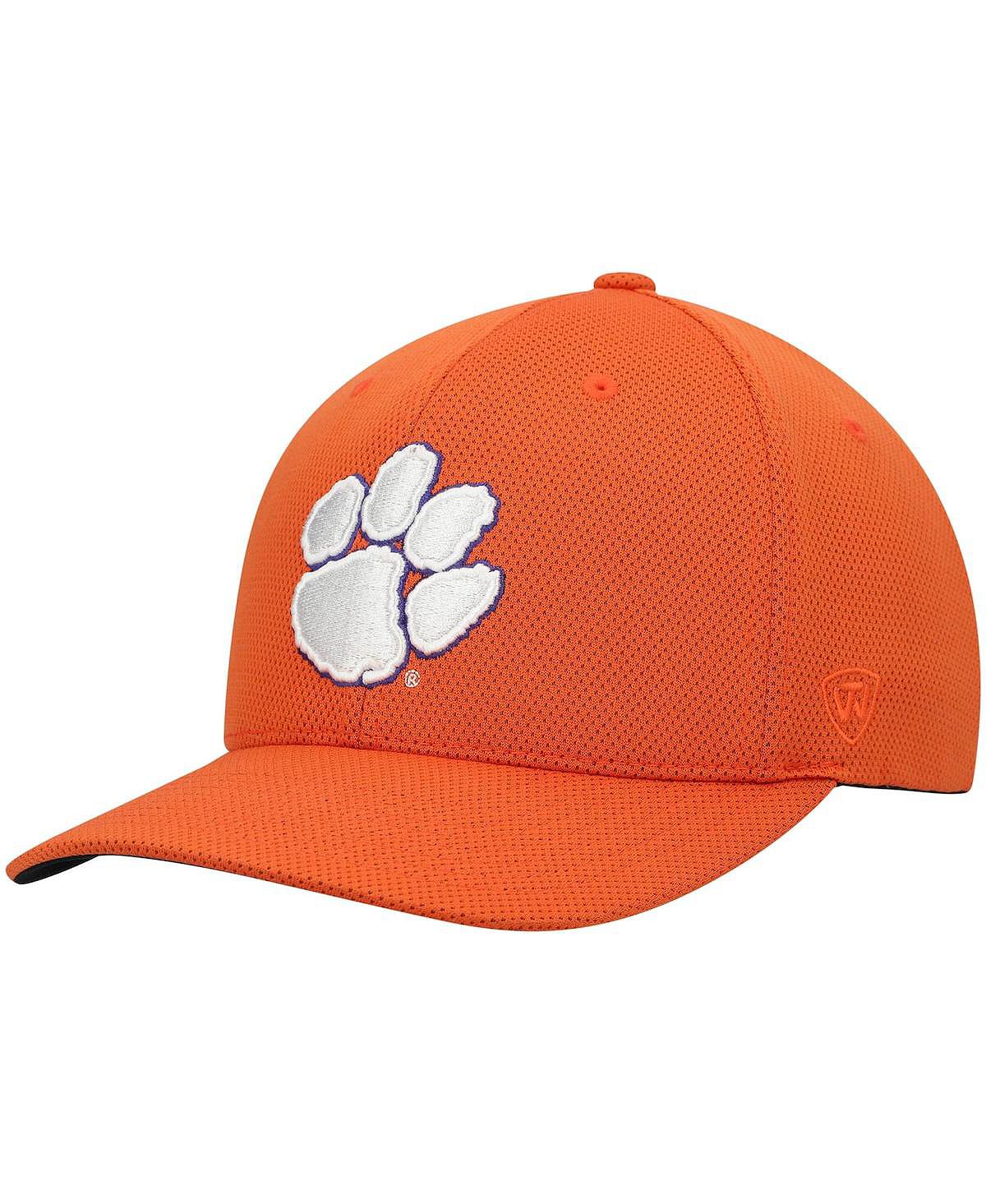 Мужская оранжевая кепка с логотипом Clemson Tigers Reflex Flex Top of the World
