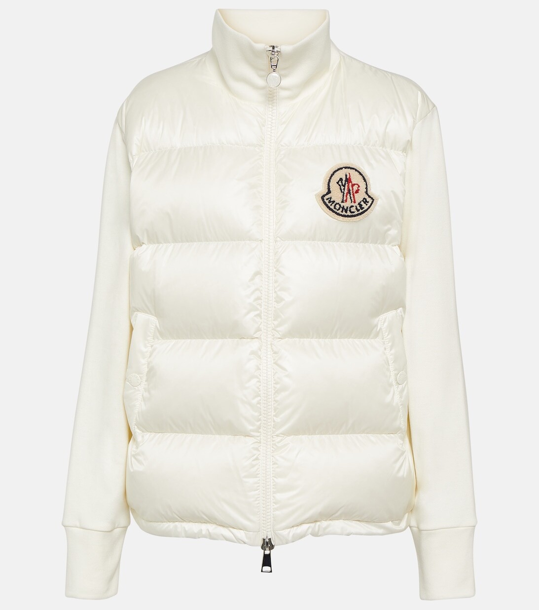 

Утепленный кардиган с наполнителем из пуха MONCLER, белый