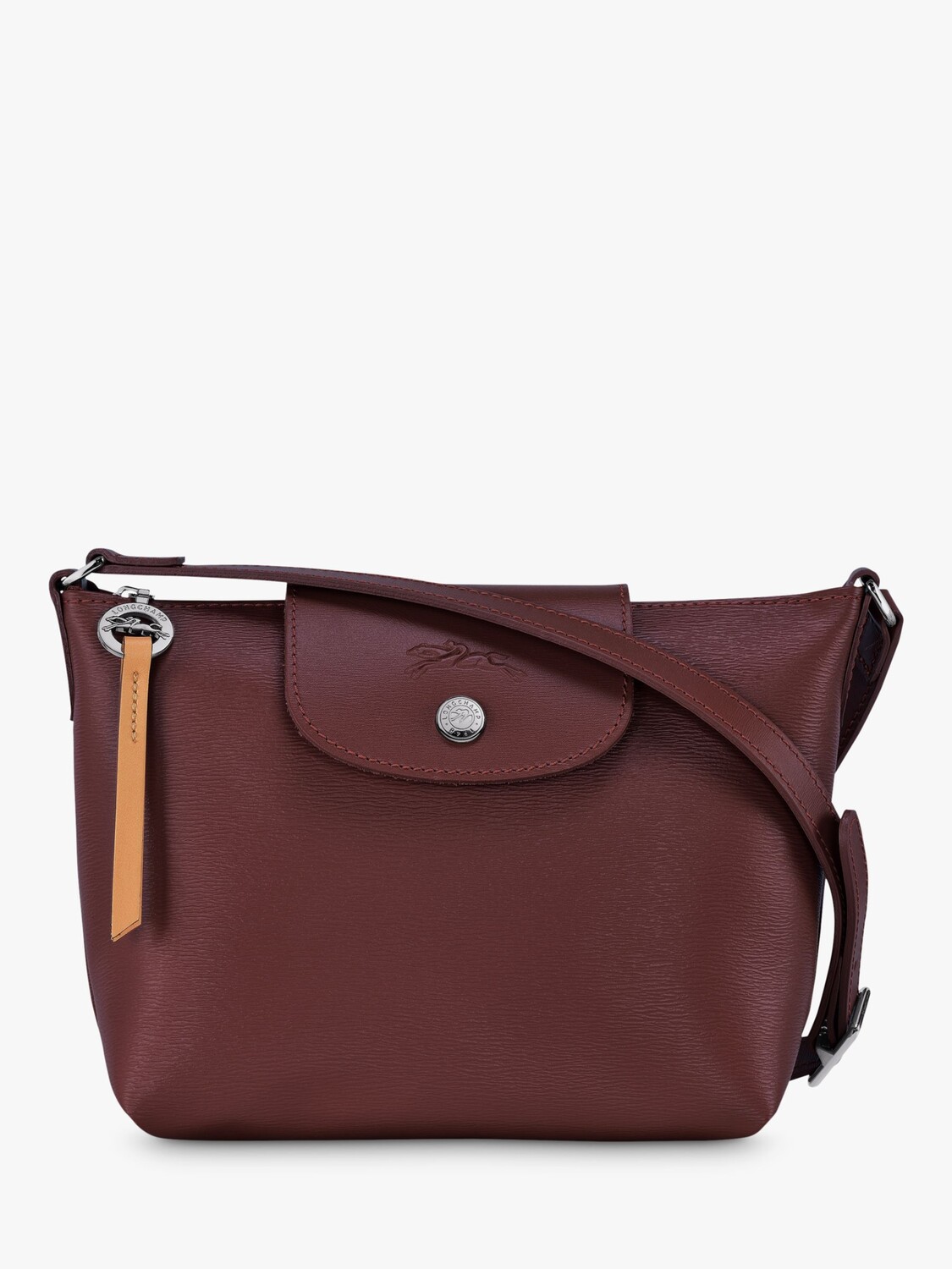 

Longchamp Le Pliage City Сумка через плечо с холщовым покрытием и клапаном, сливовый