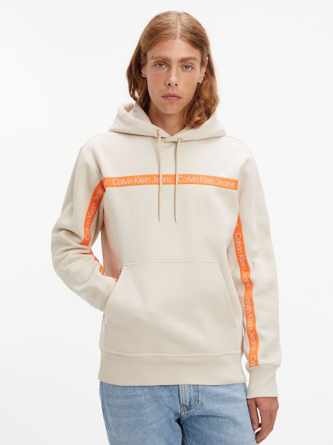 

Толстовка с логотипом Calvin Klein, классический бежевый