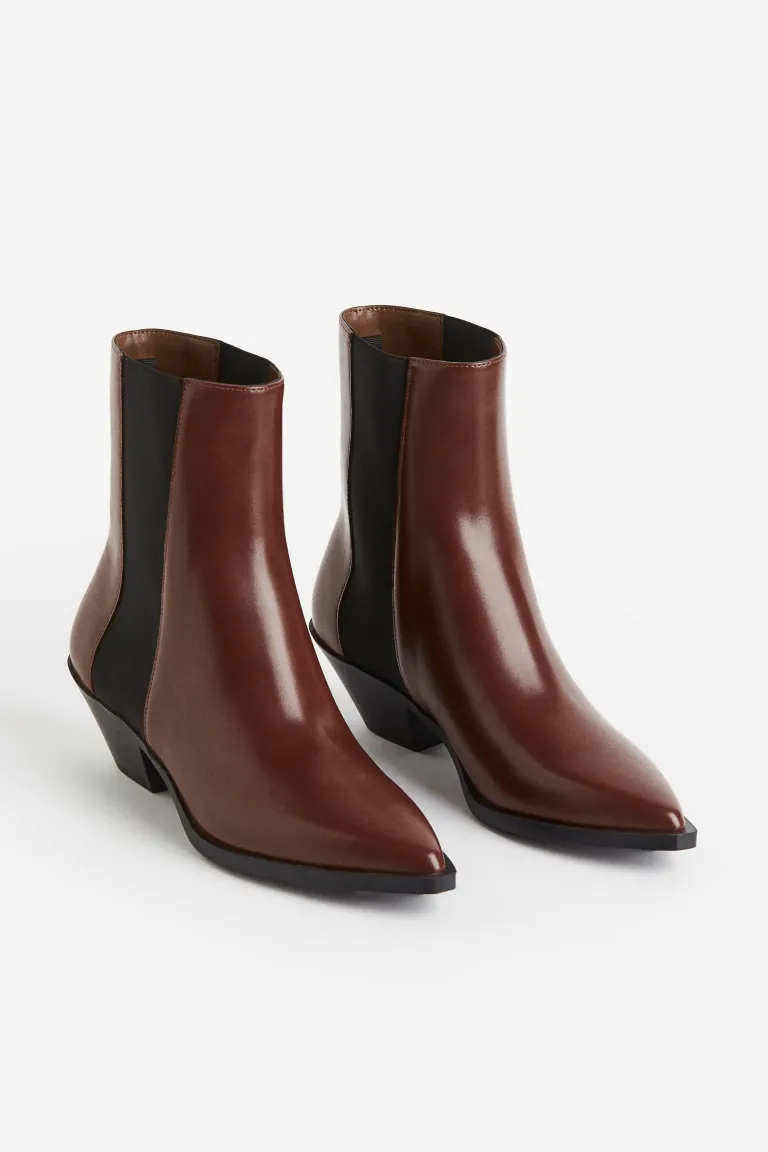 Ботинки челси на каблуке H&M, коричневый