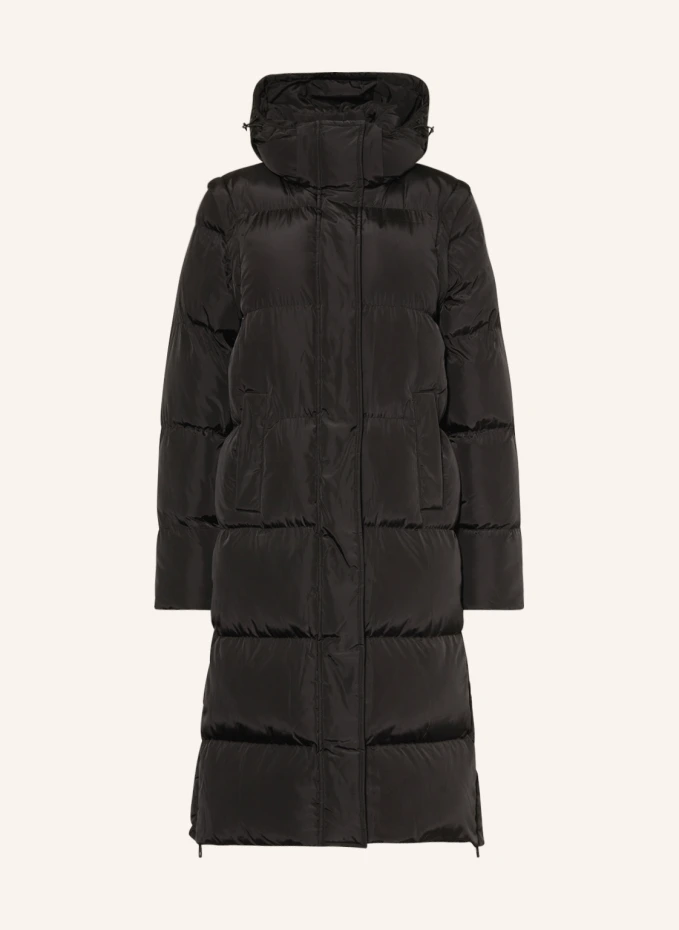 Стеганое пальто со съемными рукавами и утеплителем dupont sorona Darling Harbour, черный