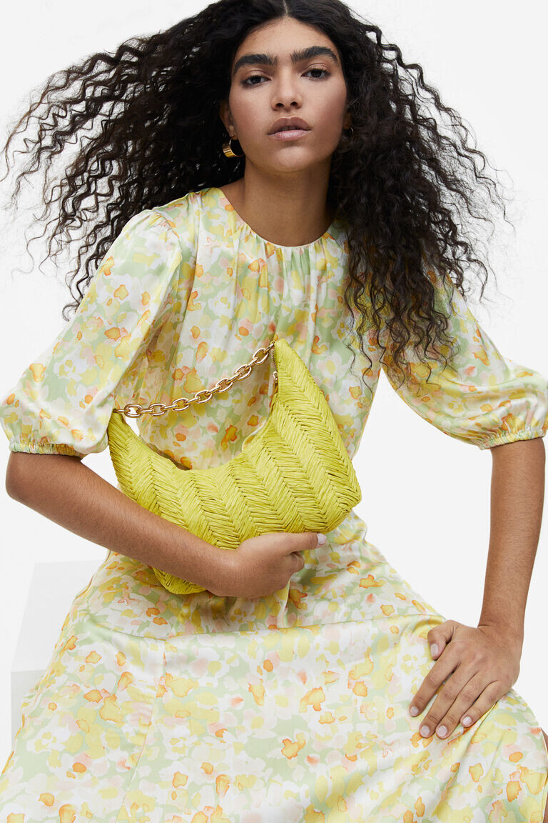 

Соломенная сумка через плечо H&M, желтый