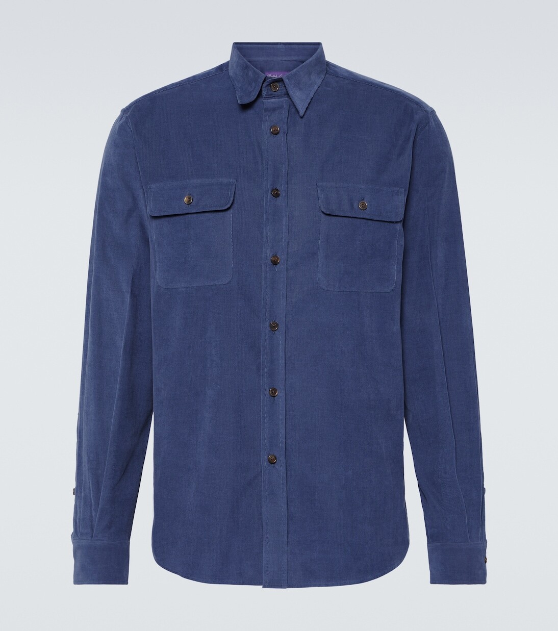 

Хлопчатобумажную рубашку Ralph Lauren Purple Label, синий