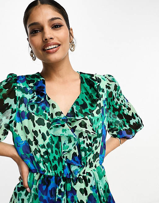 

Синий шифоновый комбинезон River Island