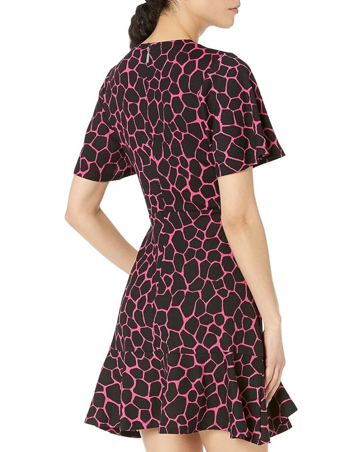 

Платье Michael Kors Giraffe Flutter Mini Wrap Dress, цвет Cerise