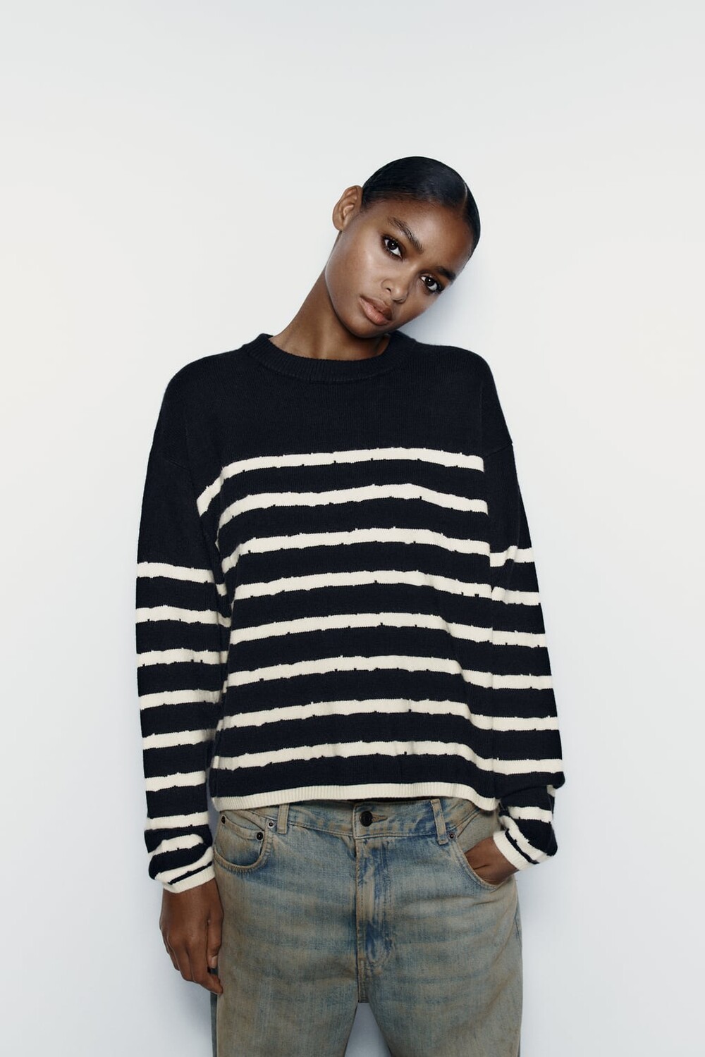 

Трикотажное платье из фольги ZARA