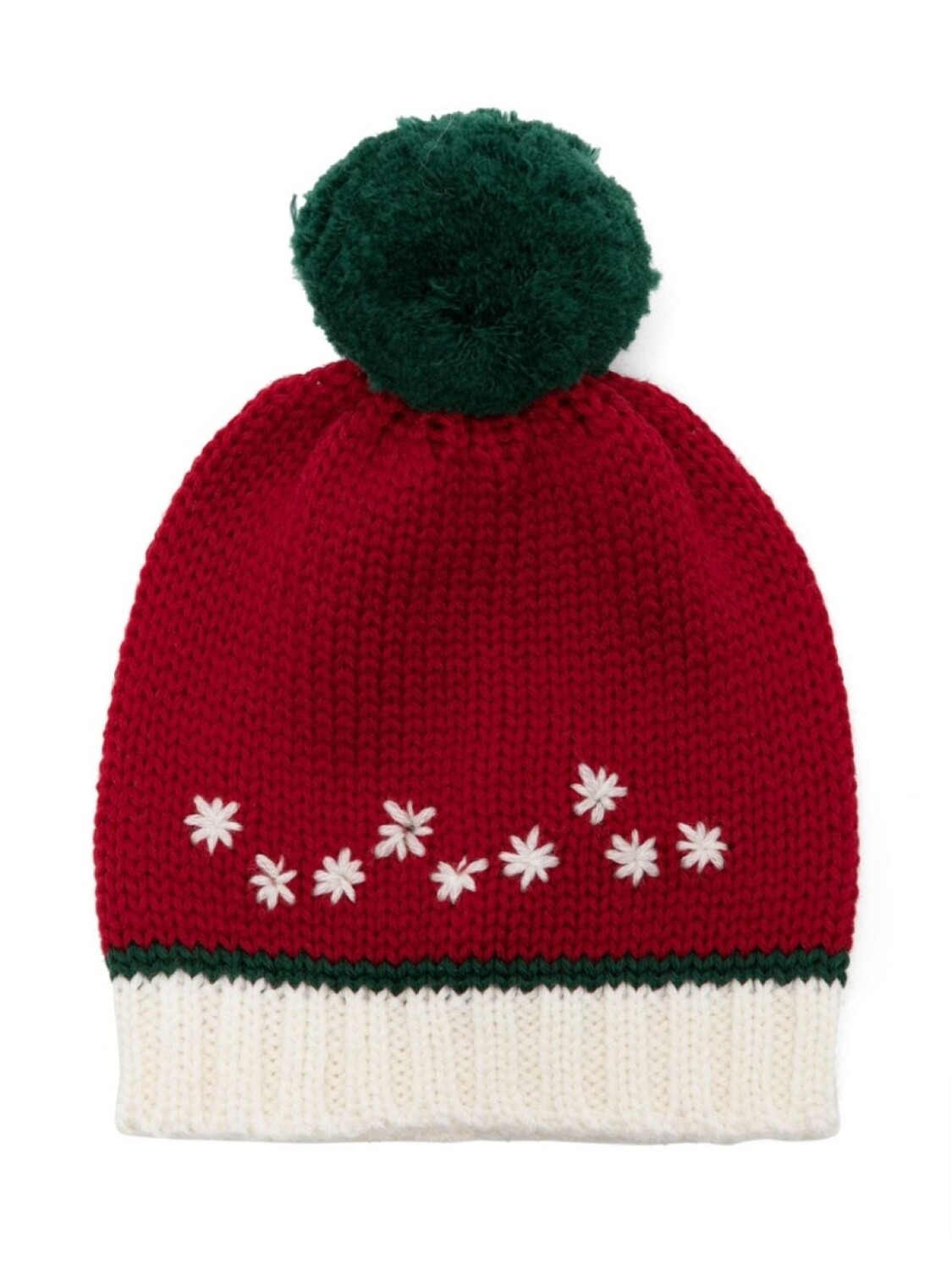 

La Stupenderia pompom-detail cashmere beanie, красный