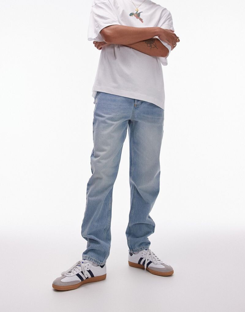 

Голубые зауженные джинсы Topman