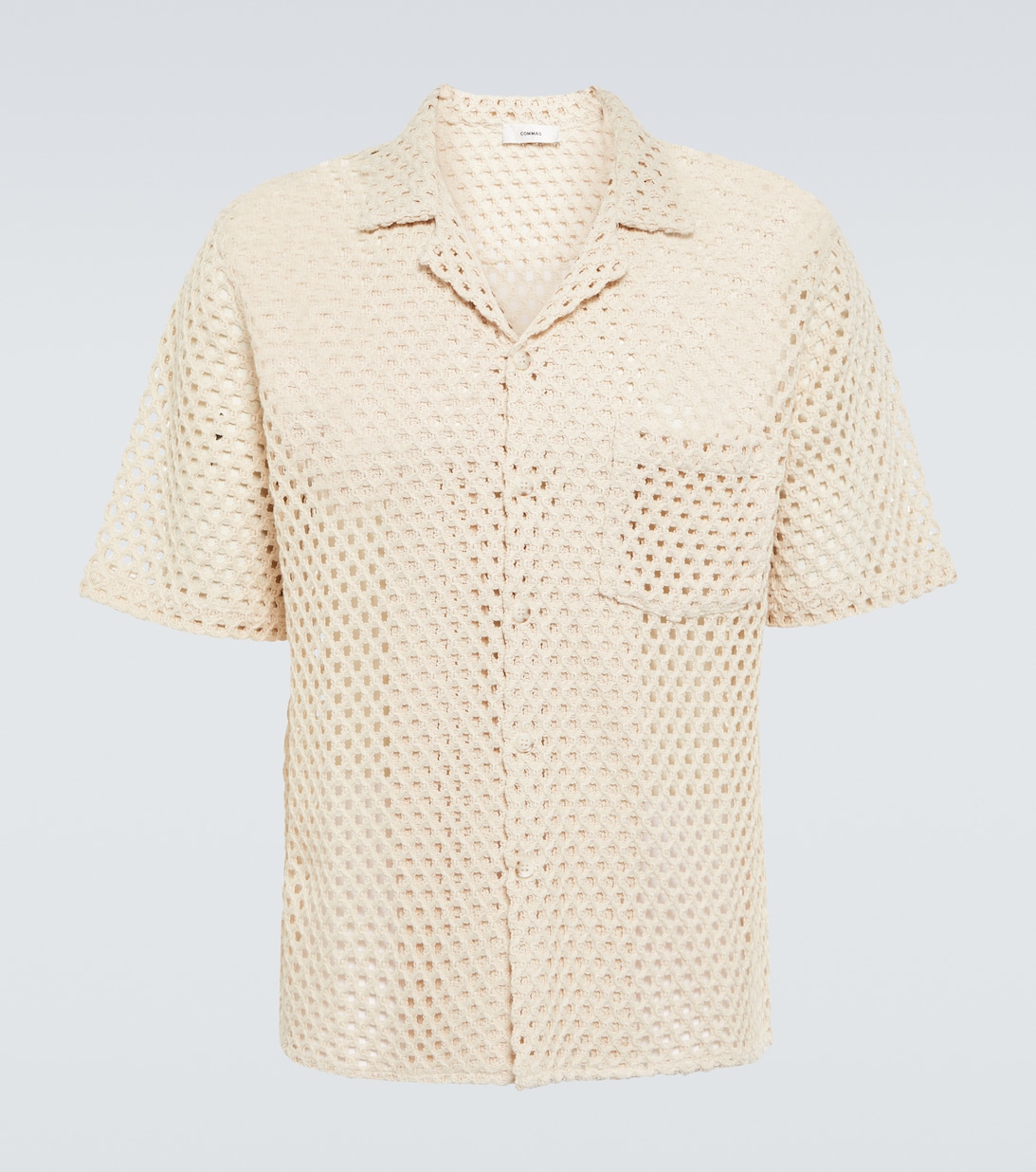 Рубашка из смесового хлопка Commas, белый цена и фото