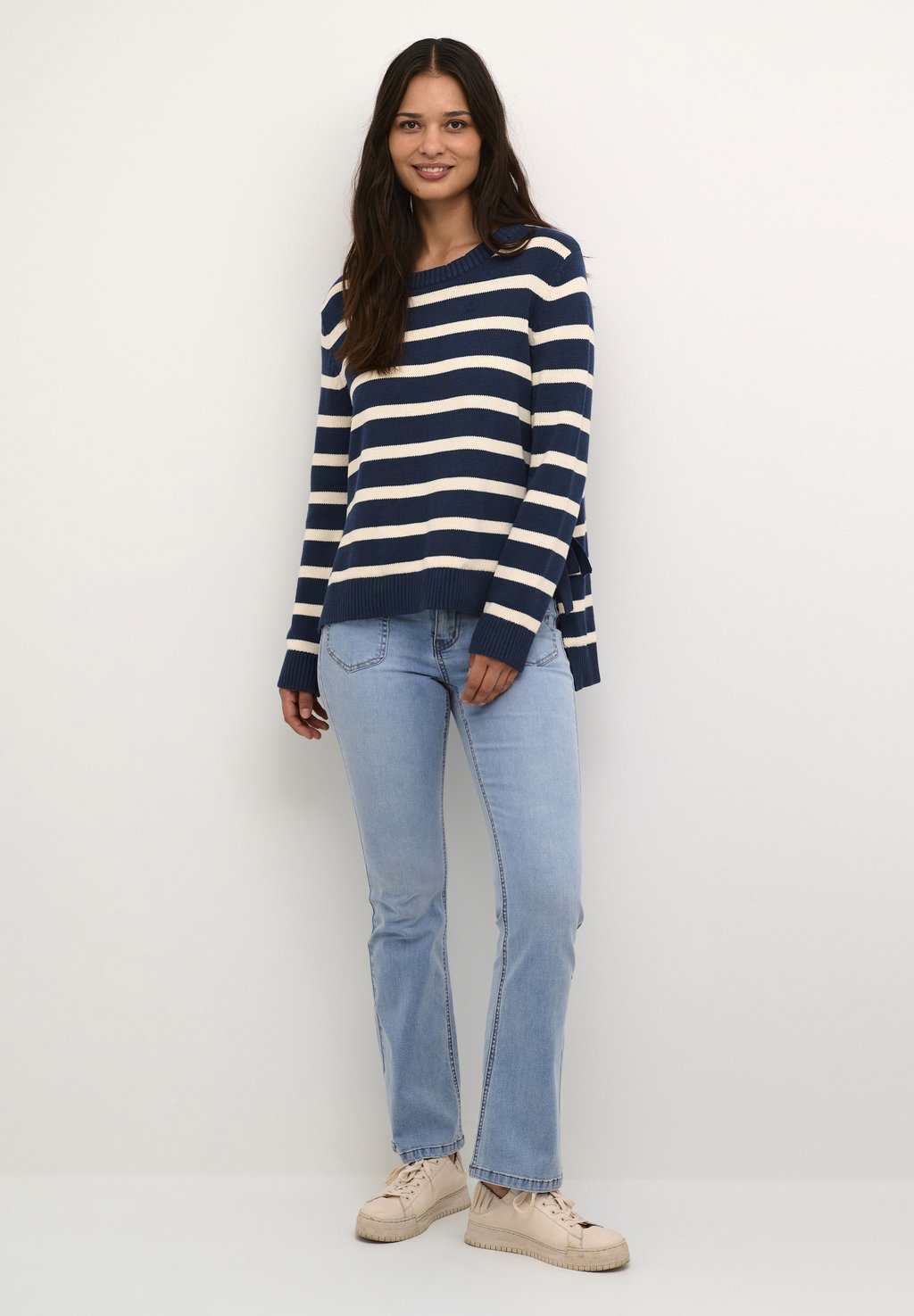 Вязаный свитер CUBITTA STRIPE Culture, цвет blue whitecap stripe