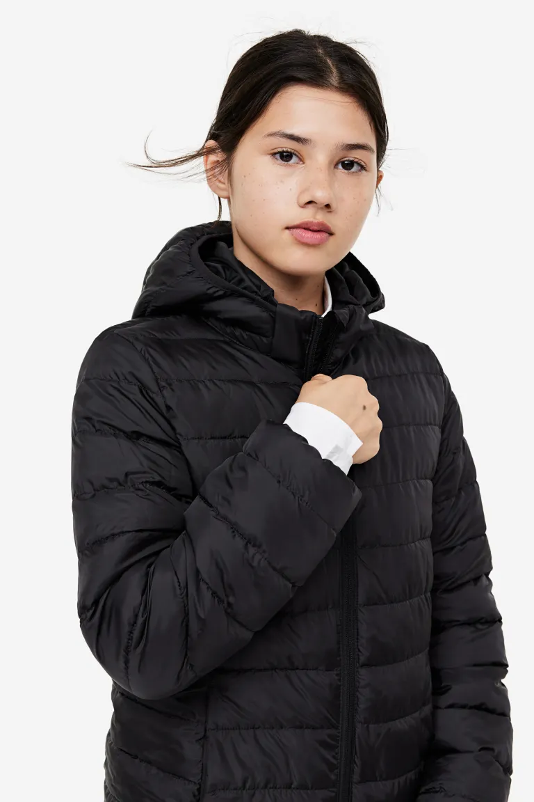 

Стеганая водоотталкивающая куртка H&M, черный