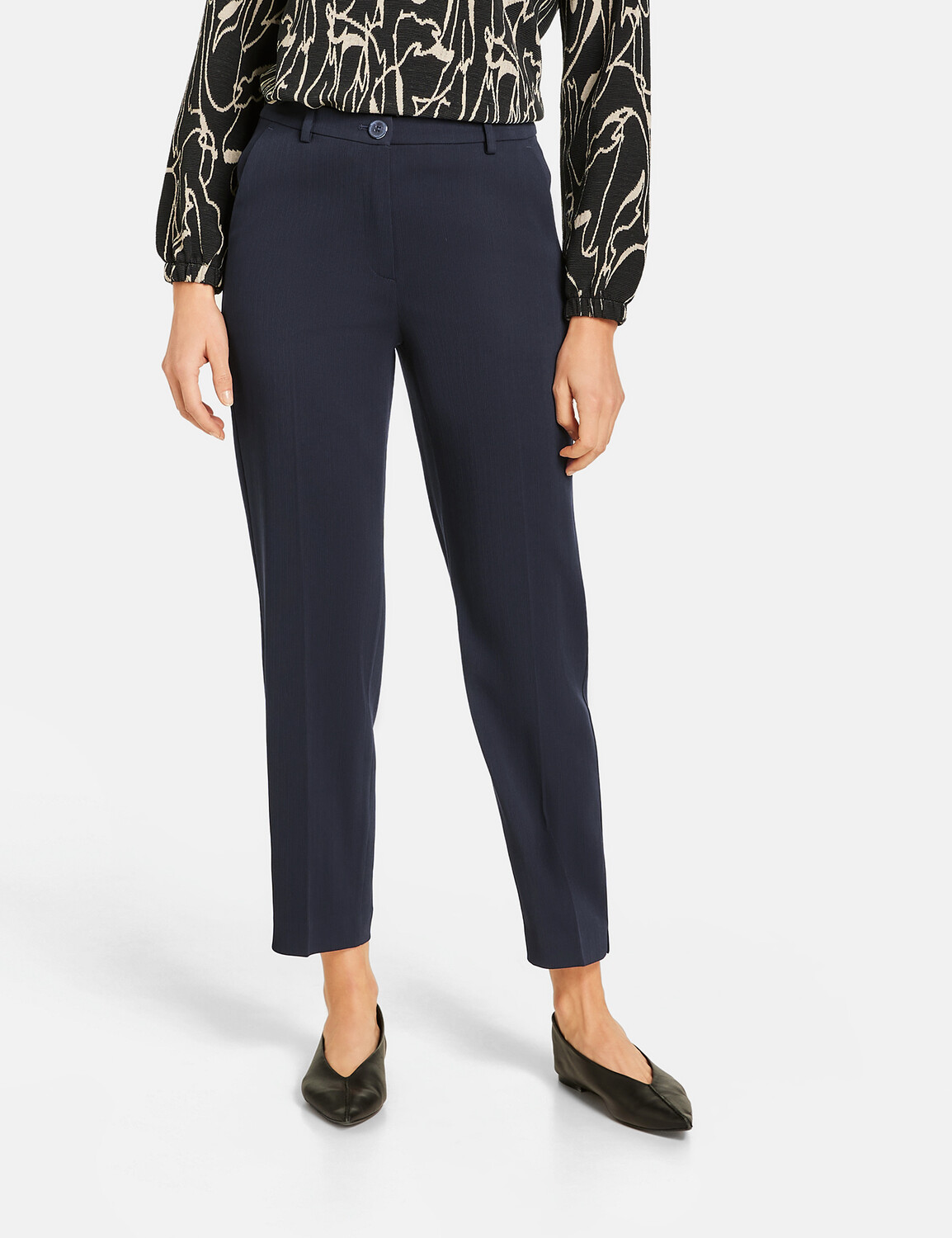 

Брюки Gerry Weber Hose Freizeit verkürzt, темно-синий