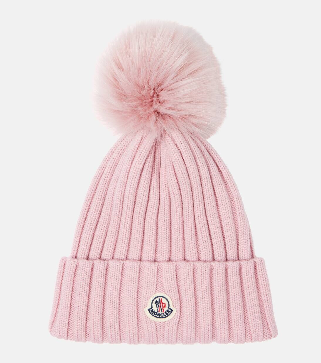 Шапка из шерсти в рубчик Moncler, черный