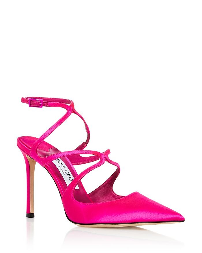 

Женские туфли-лодочки Azia 95 на высоком каблуке с ремешком на пятке Jimmy Choo