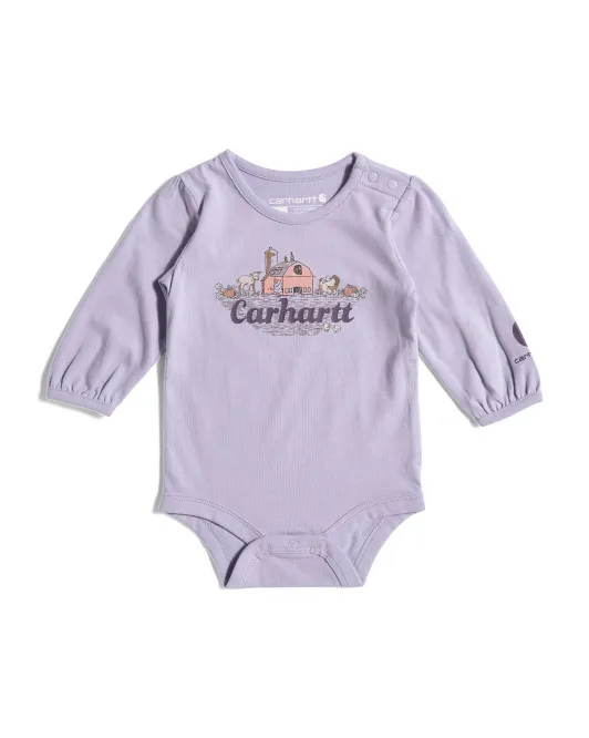 

Боди с длинными рукавами для маленьких девочек Carhartt, цвет Lavender