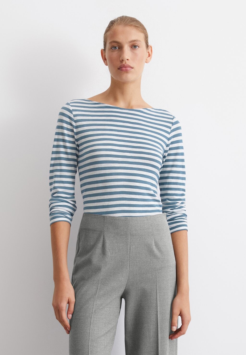 

Топ с длинными рукавами BOAT NECK STRIPED Marc O'Polo, синий