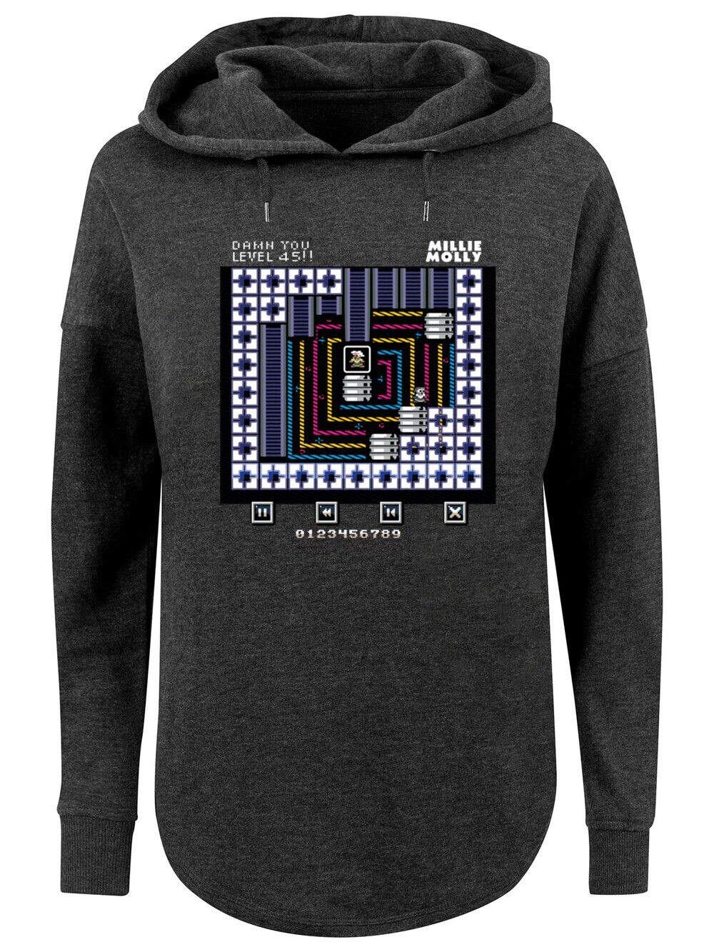 

Толстовка F4Nt4Stic Retro Gaming Level 45, темно-серый