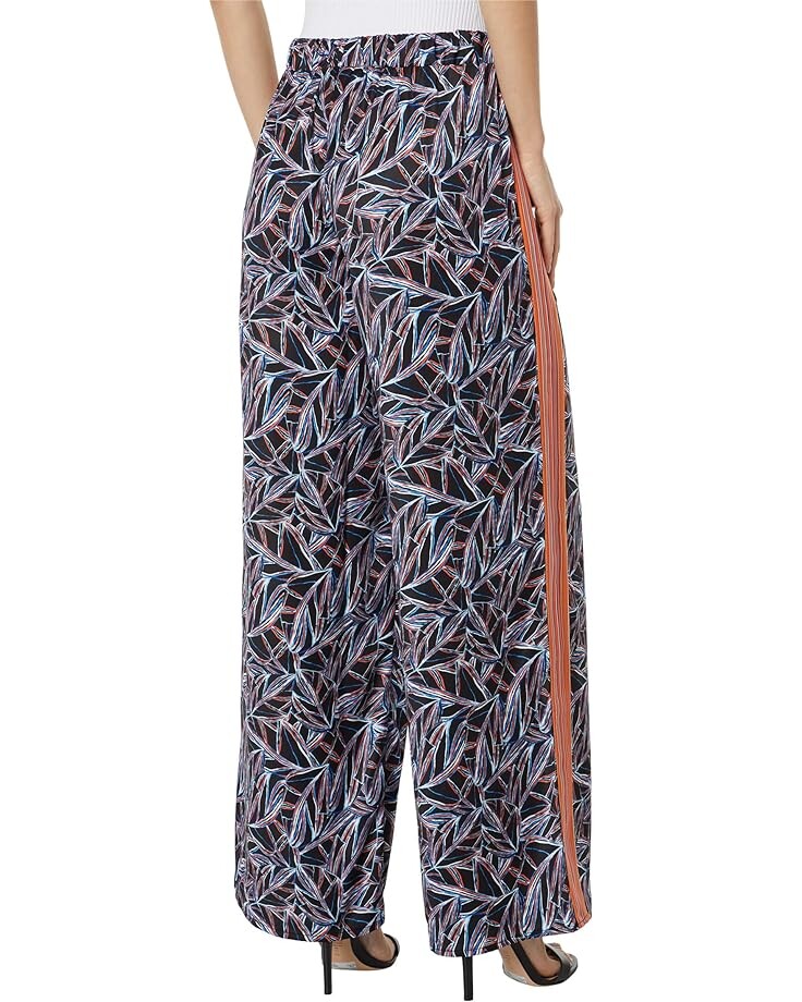 

Брюки H Halston Elastic Waistband Side Trim Wide Leg Pants, цвет Sea Grass Black
